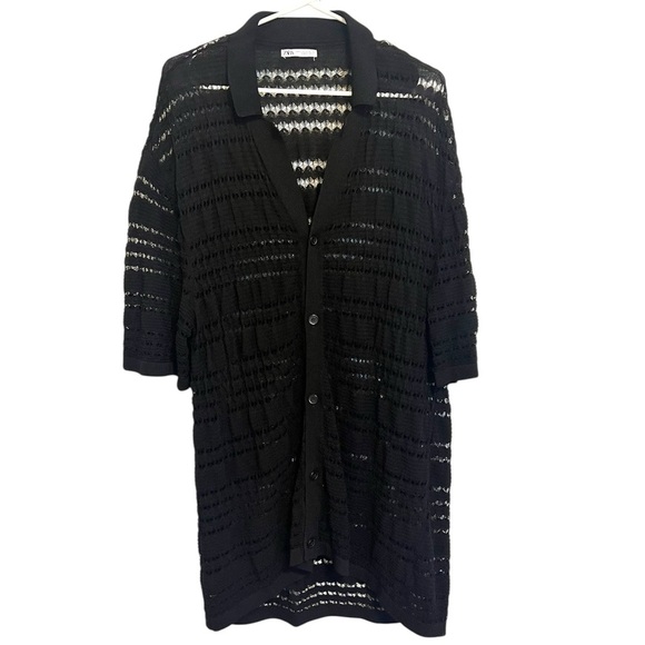 2/$25 Zara - Button Down Black Swim Cover-up - Picture 1 of 6